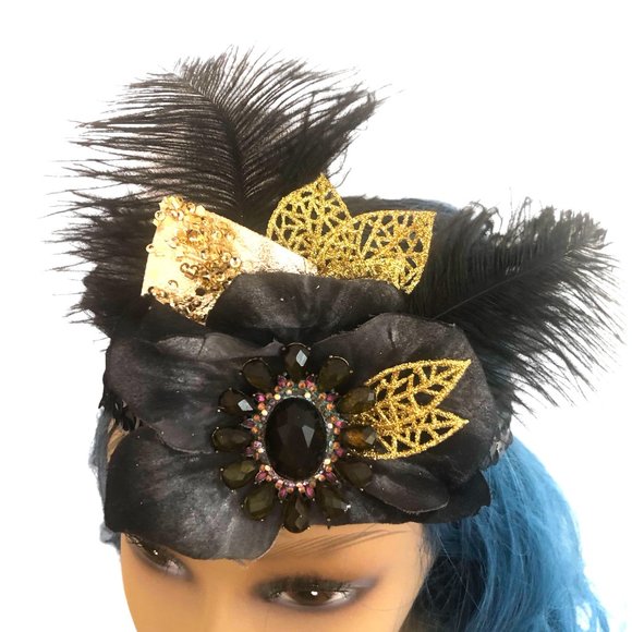 Holiday Party Headpiece Headband Handcrafted NEW - Picture 2 of 5